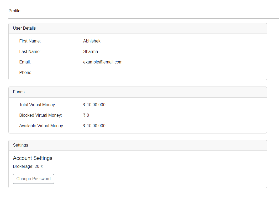 ₹5 Lakh virtual money for paper trading